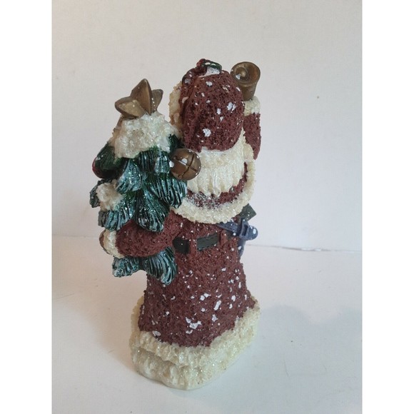 Santa Glitter Snowy 2003 Designspirations Tree Drum Bell Father Christmas - Picture 7 of 11